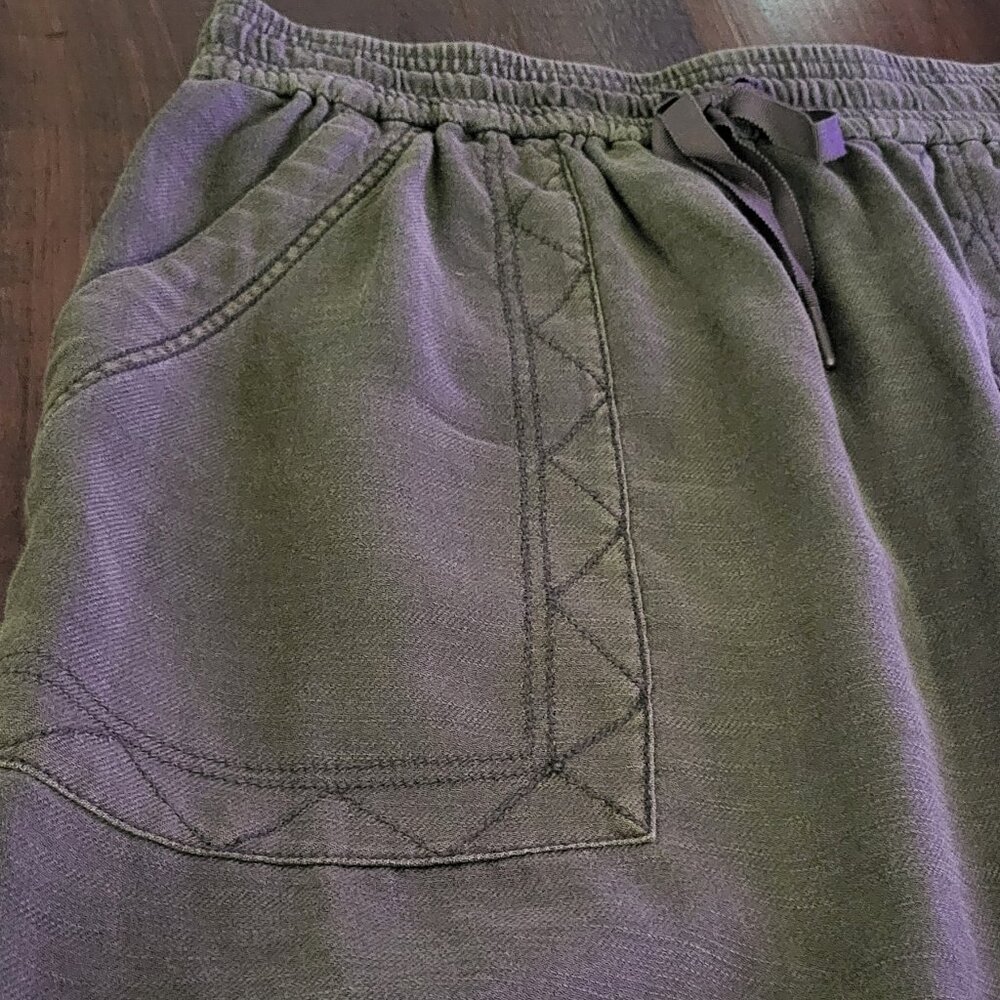 Anthropologie Pilcro Drawstring/Utility Mini Skirt - Olive Green - S - Picture 3 of 9